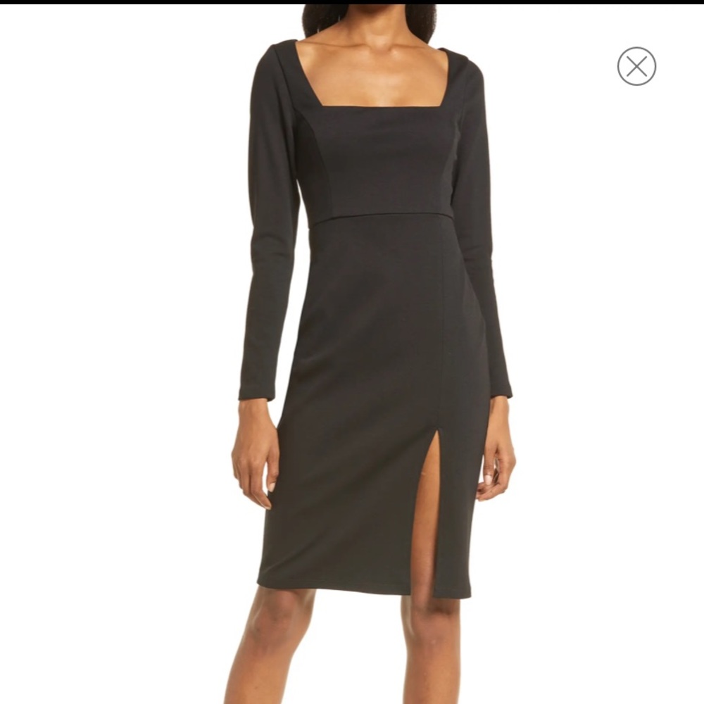 Lulu’s Black Square Neck Dress